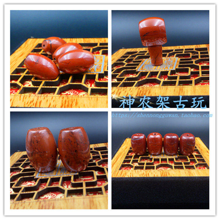Shennongjia chicken blood plum stone plum jade Chicken blood stone Three-way Buddha head set Star Moon Bodhi accessories 108 necklace