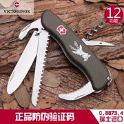 Victorinox Swiss Army Knife Gốc Chính Hãng Green Hunter 0.8873.4 Đa Chức Năng Folding Knife Cắm Trại Ngoài Trời