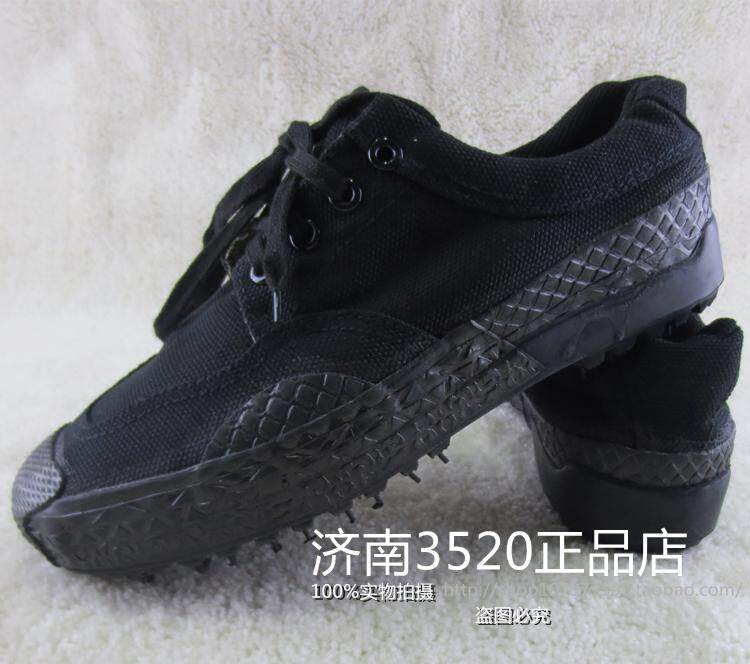 3520 Jiefang shoes men's labor insurance shoes black training shoes women's non-slip wear-resistant canvas yellow rubber shoes running shoes