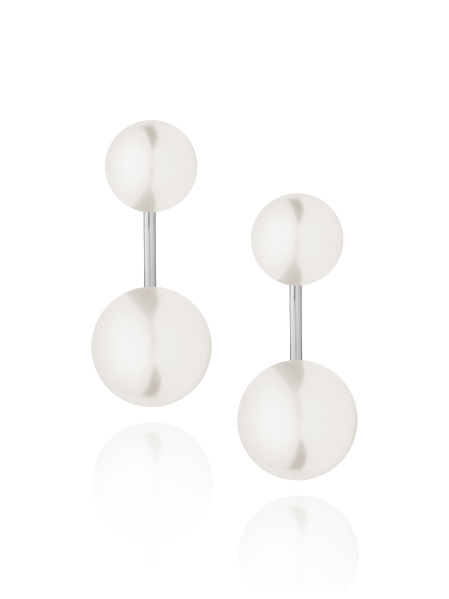 DYRBERG/KERN 银色月光珠系列耳环