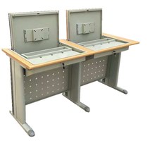 Classroom podium desk computer desk with monitor flipper double table width 1500MM can be customized