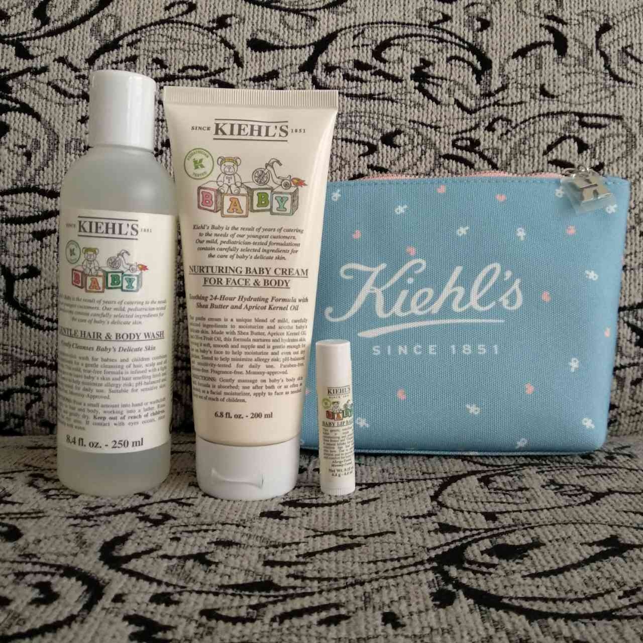 韩国免税版 Kiehl's科颜氏婴儿护理套装洗浴二合一润肤乳护唇膏