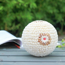 Natural white shell crafts round dribbling ball ornaments Mediterranean home decorations male and female friends birthday gifts