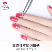 Dụng cụ làm móng tay MissCandy Dụng cụ nhíp móng tay Kim cương Kẹp thép không gỉ Mẹo nhíp clip MT41 - Công cụ Nail