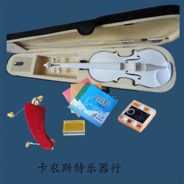 Halal Barn Dumped White Violin Begs Adult Stage Performance Celebration Special Solid Wood Color Violin
