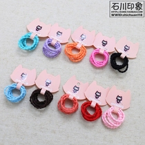 Childrens basic rubber band bamboo hair ring Womens child head does not tie hair head rope Womens Baoding less hair volume hair ring Hair accessories