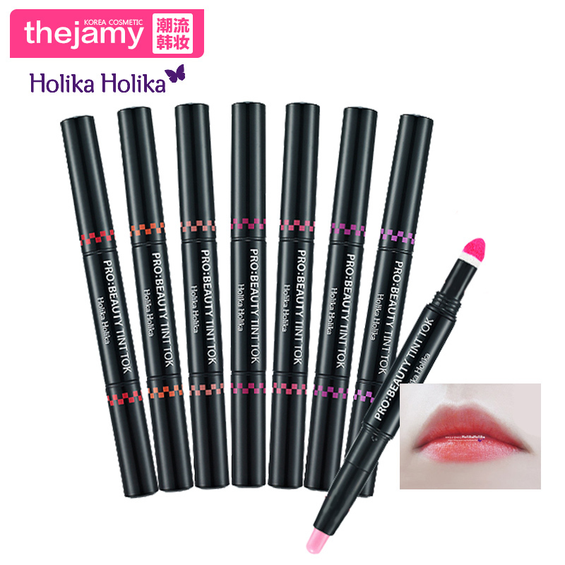 韩国正品直邮Holika Holika滋润保湿染色双头唇笔0.6g+唇膏1.1g