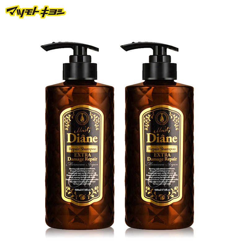 保税仓发货 Moist Diane无硅深层修复 黑瓶洗发水500ml*2