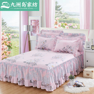 Bông giường trải giường loại váy lá sen ren tờ bảo vệ chống trượt Simmons chống bụi trải giường 1.2m1.5 mét 1.8