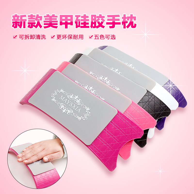 美甲店专用手枕可卸 日本同款美甲硅胶隔热桌垫蕾丝波点可水洗