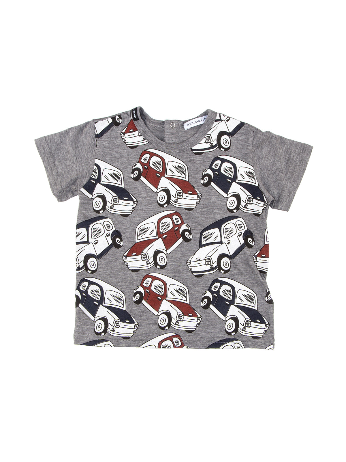 Dolce&Gabbana 灰色汽车图案全棉T恤