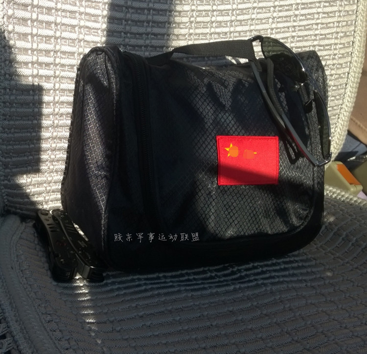 Black Mesh Cloth Gentleman Portable Bag Travel Carrying Bag Fashion Leisure Bag Multifunctional Tool Bag