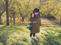 MINI GLP] Customize male and female child hit color minimalist wool with great coat bifacial wool coat jacket parent-child tide