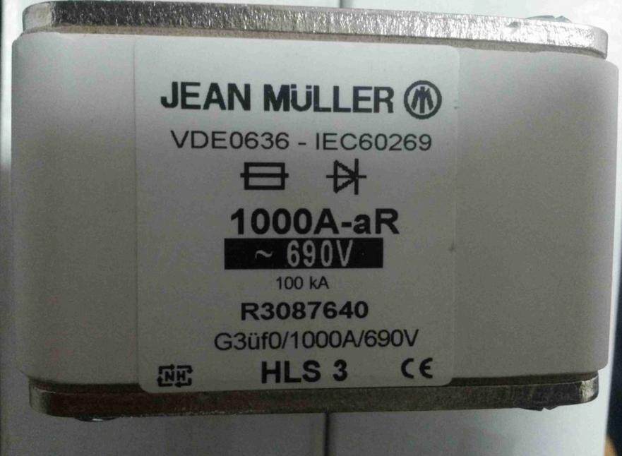 JEANMUELLER FUSE R3087640 1000A-AR 690V G3UF0 HLS3