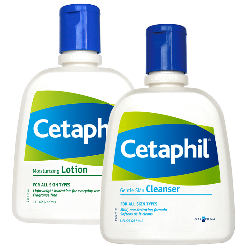 Cetaphil/丝塔芙温和护肤套装（洁面乳237ml+润肤乳237ml）洗面奶