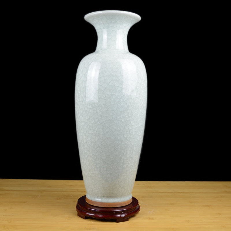 Big Chinese jun porcelain ceramic vase landed vogue to live in the sitting room adornment is placed jingdezhen porcelain arranging flowers