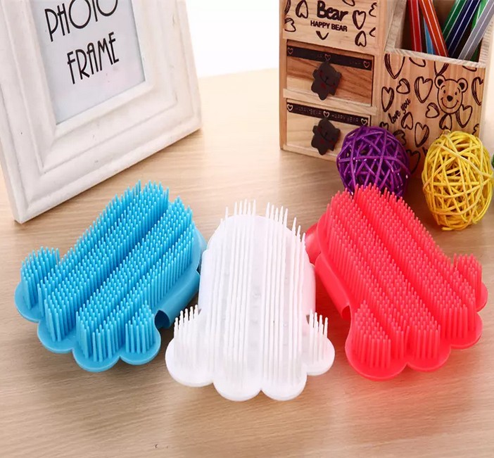 High-end Pet Bath Massage Brushed Gloves Type Dogs Bath Gloves Cat Dog Universal Bath Brush Suction card Packaging