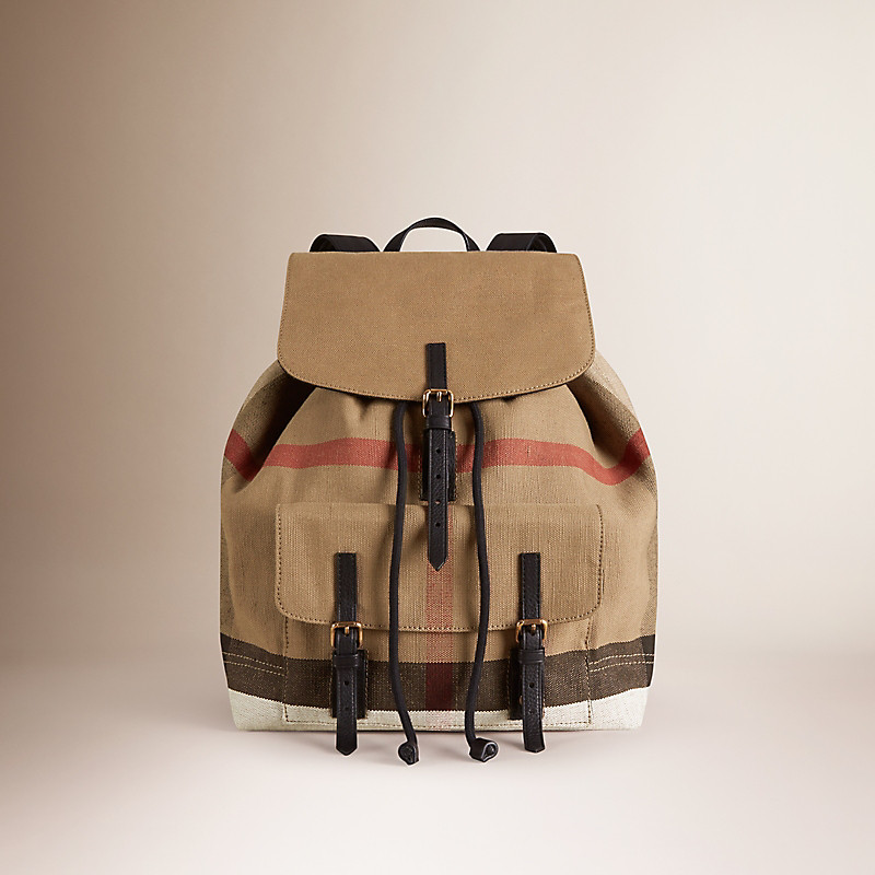 BURBERRY/博柏利小号 Canvas 格纹双肩包 39962261