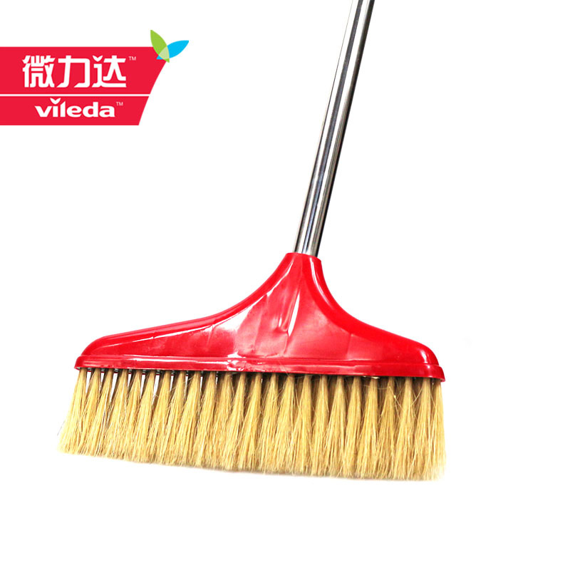 德国微力达 浓密型柔软鬃毛扫把 扫帚 软毛木地板扫把猪鬃毛
