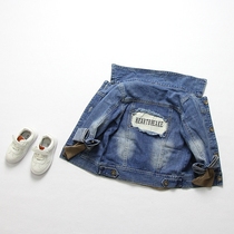 2021 Qiujin Spring paragraph Han version Childrens clothes Custom Boy Jeans Jacket Children full cotton denim jacket Boy jacket