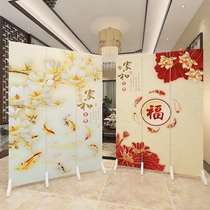  Chinese style screen partition decoration living room modern simple small apartment bedroom simple folding fabric mobile folding screen