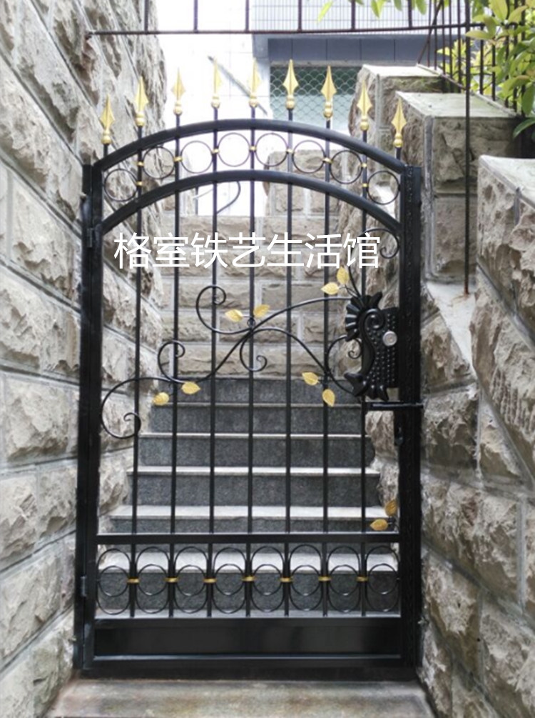 Eurostyle Courtyard Doors Single Double Switch Iron Art Gate Security Door Security Door Outdoor Villa Yard door Garden into the door-to-door community gate