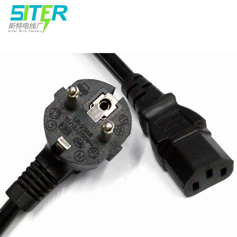 Spot 1 5 meters European standard European standard European plug double head with three holes suffix audio power cord 1 square pure copper