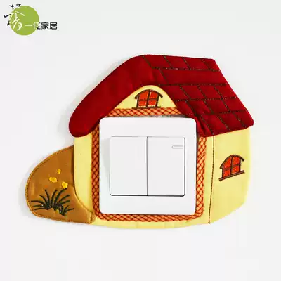 High-quality fabric switch stickers Warm embroidery switch cover three-dimensional switch stickers(farm)