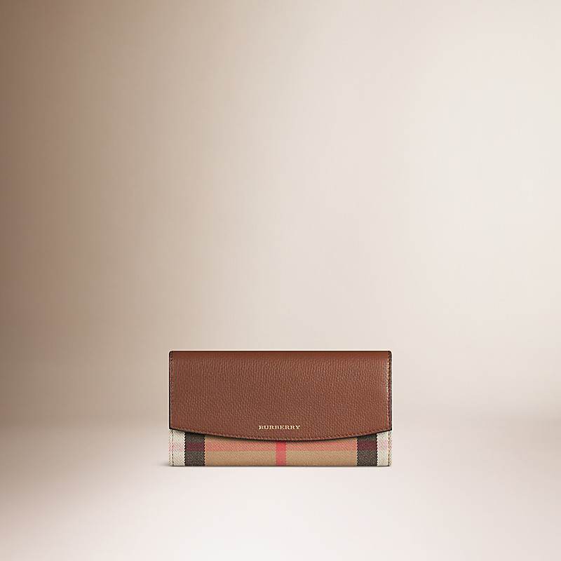 BURBERRY/博柏利House 格纹皮革长款钱夹 39753291