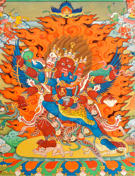 Nyingma Mahayana Wu Jin Fa Lezhou Miao Ji Xiang Series Thangka 2016 New Product: WenWu Hundred Statues (Jing Meng Hundred Statues