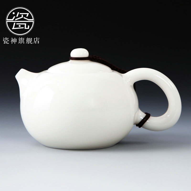 Porcelain dehua white Porcelain teapot xi shi god pot of ceramic teapot kung fu tea set from lard white jade Porcelain pot by hand