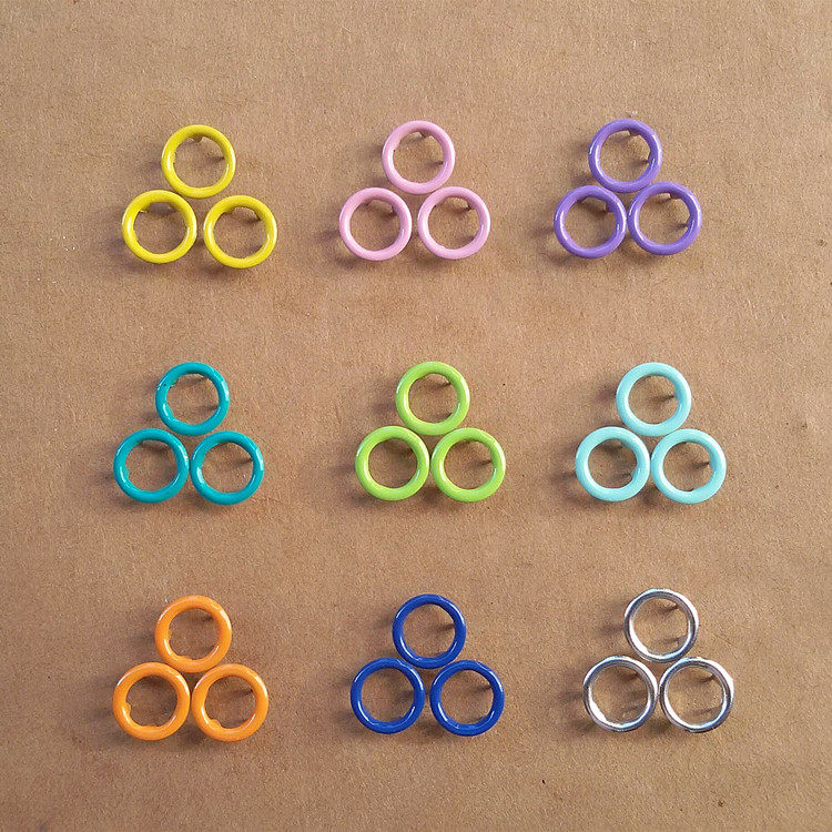 9 5mm hollow copper five claws Metal Button metal button Baby Ha Clothes Baby Girl Clothing Dark color Sort by button Wholesale