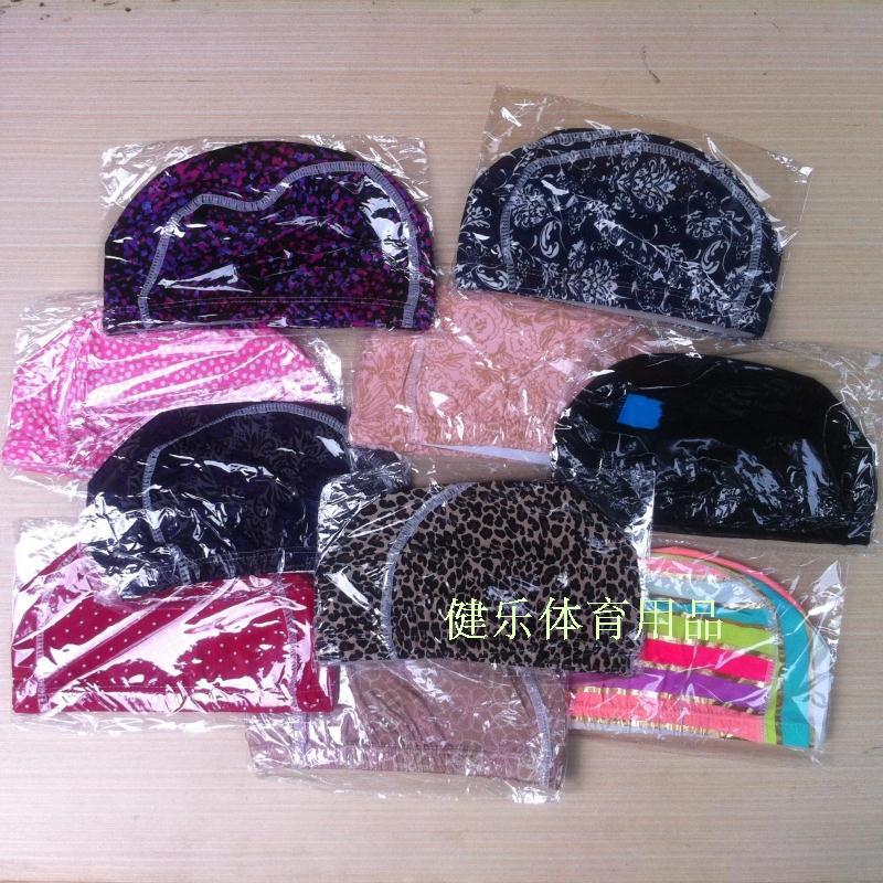 Adult Swimming Cap Children Classic Flower swimming cap Breathable Swimming Cap Cloth Swimming Cap Flowers Random Hair