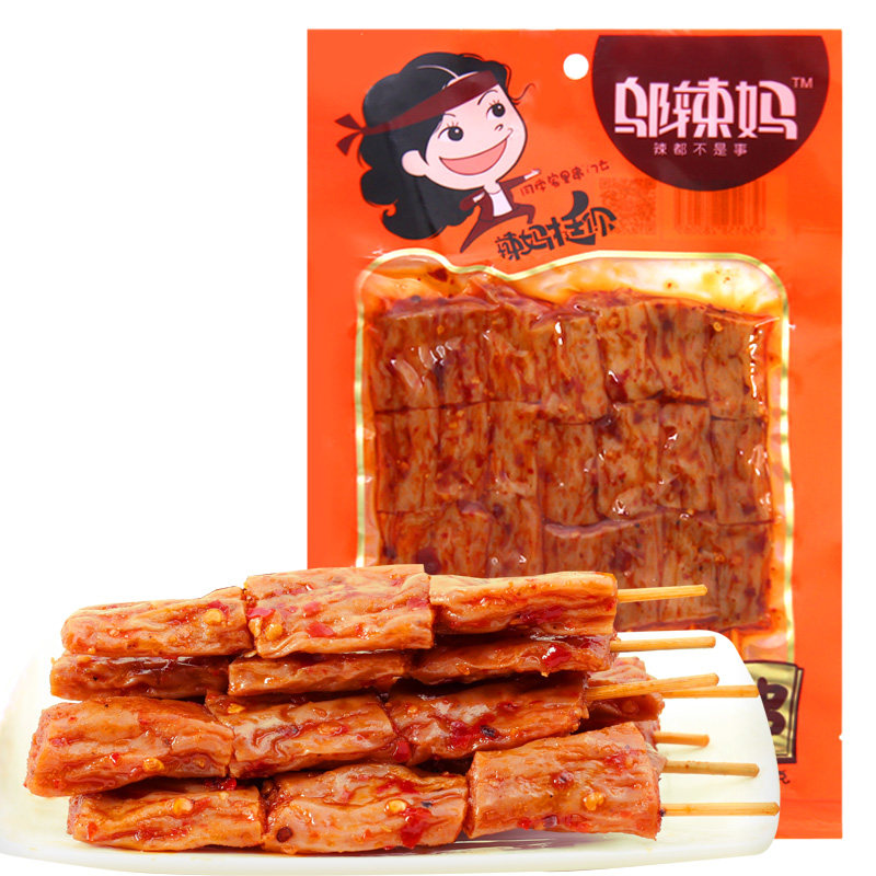 【天猫超市】邬辣妈 素羊肉串90g/袋 豆干 茶干 豆腐干 休闲零食