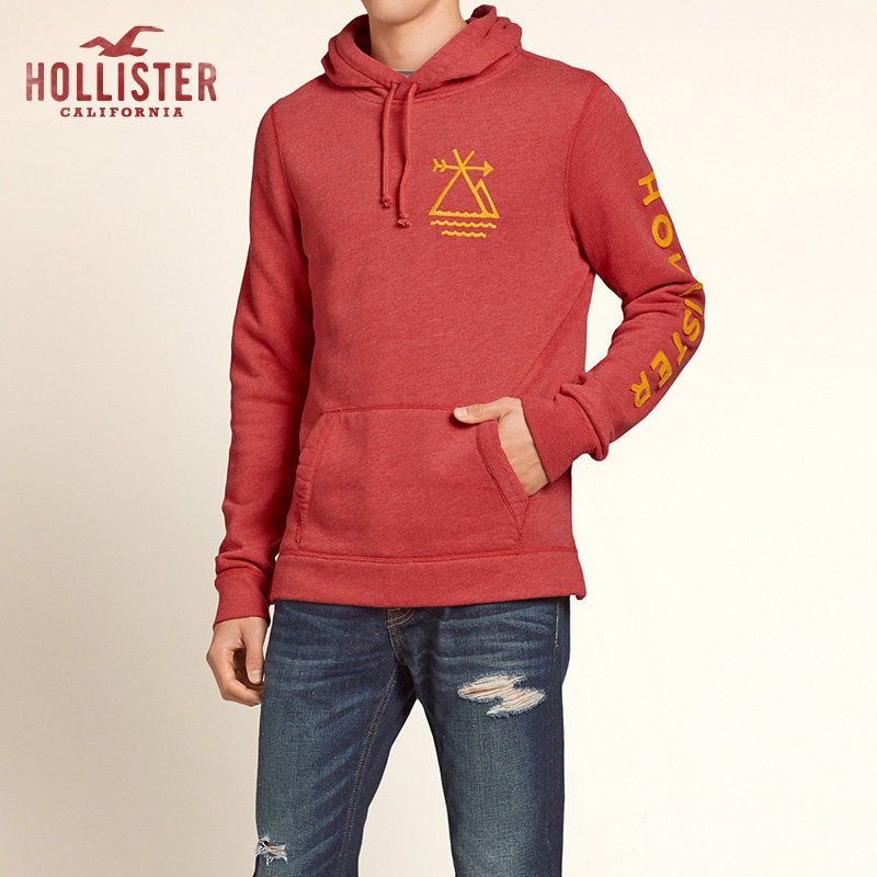 Hollister 徽标图案帽衫卫衣 男 100086