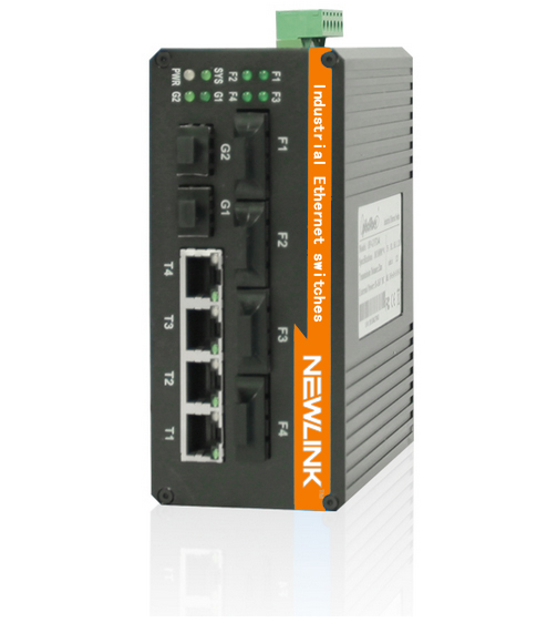 NLK-8244 Industrial grade gigabit 2 optical 100M 4 optical 4 electrical switch self-healing ring network switch 6 optical 4 electrical