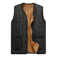 Mùa thu và mùa đông cha cộng với nhung lớn kích thước áo vest cotton trung niên vest áo ba lỗ nam form rộng