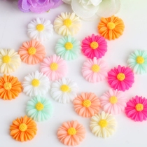 DIY badminton ball heart accessories resin flower Daisy 17MM loose beads material mobile phone accessories