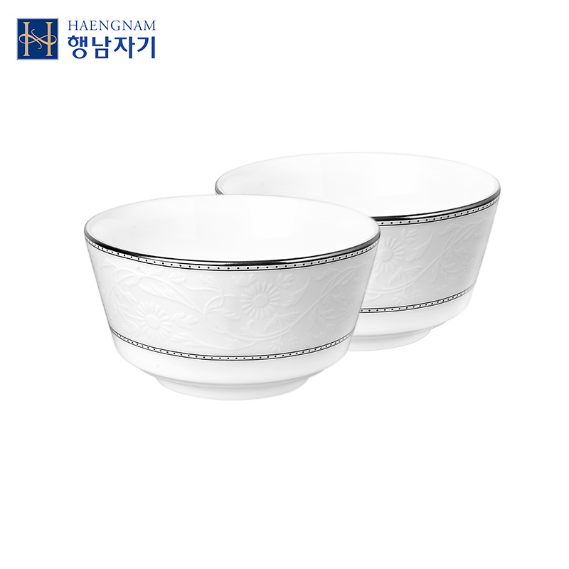 HAENGNAM Han Guoxing south China turn white 4 inch opening two loading rice bowls