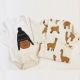 Ins hat puppy baby xuân dài tay áo một mảnh cotton bé tam giác áo choàng sơ sinh leo núi