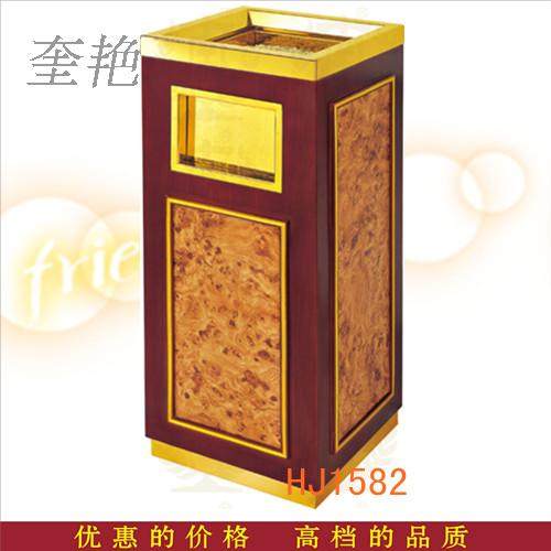 Serviced apartment elevator entrance aisle steel-wood base ash barrel community service property trash can