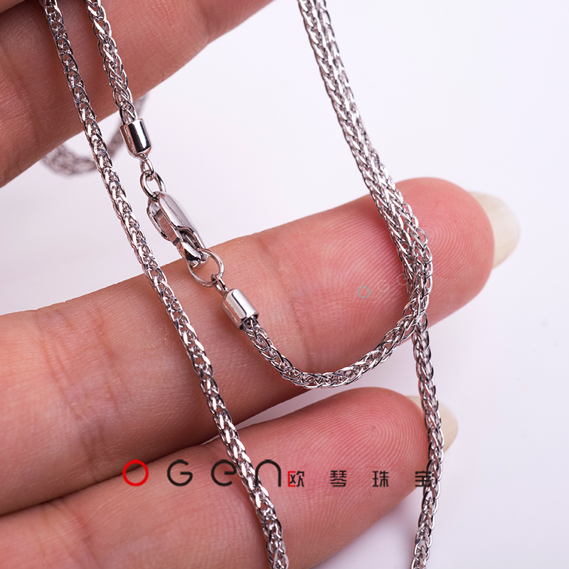 Amazing explosion PT950 platinum boutique men and women abalone buckle Chopin neck jewelry extended necklace spot OGEN jewelry