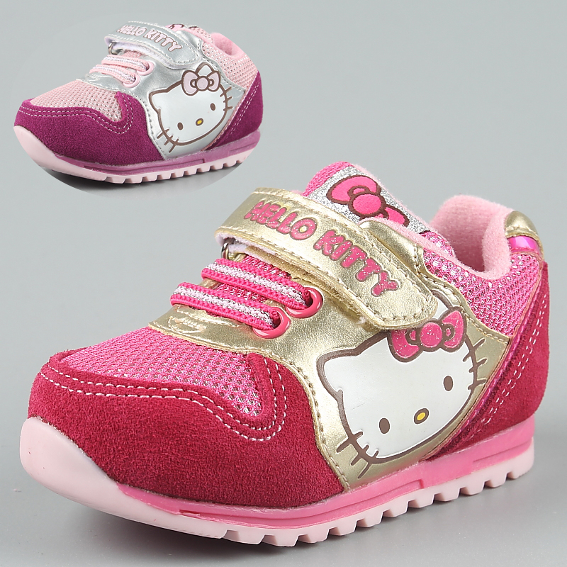 hello kitty童鞋2015冬季女童休闲包包鞋轻便软底运动跑鞋DI3474