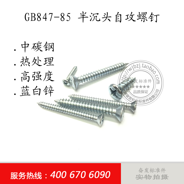 GB847 semi-sunk head self-tapping screw with self-tapping screw ST3 9 x 13 19