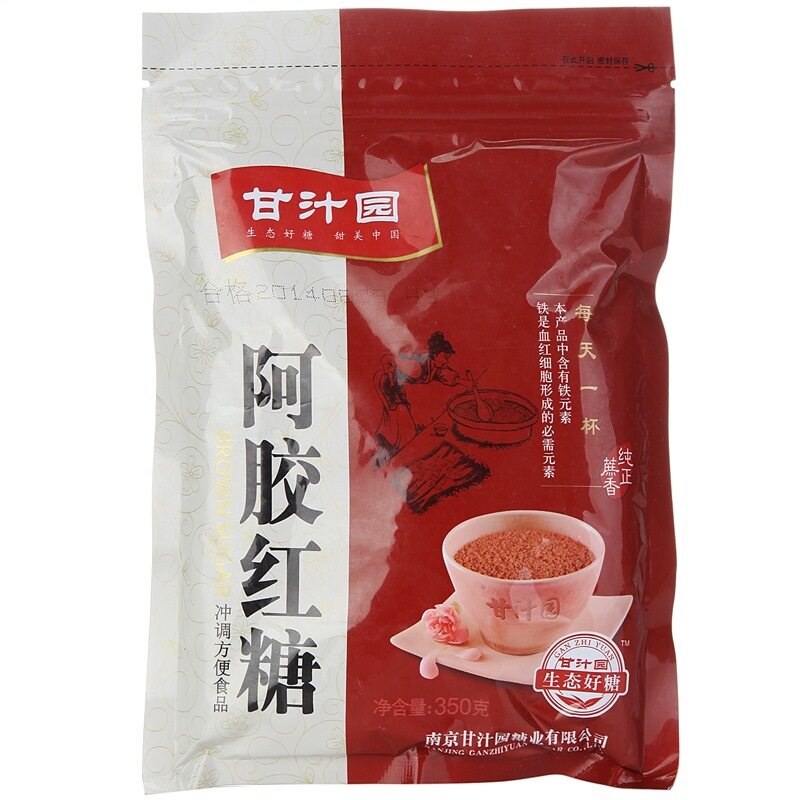 【天猫超市】甘汁园 阿胶红糖 350g 冲饮调配方便食品 赤砂糖