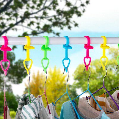 Clotheshorse Fixed Hook Plastic Clothes Hanger Windproof Hook Sunburn Hanger Catch Anti Slip Clip Windproof Buckle 4 Fit