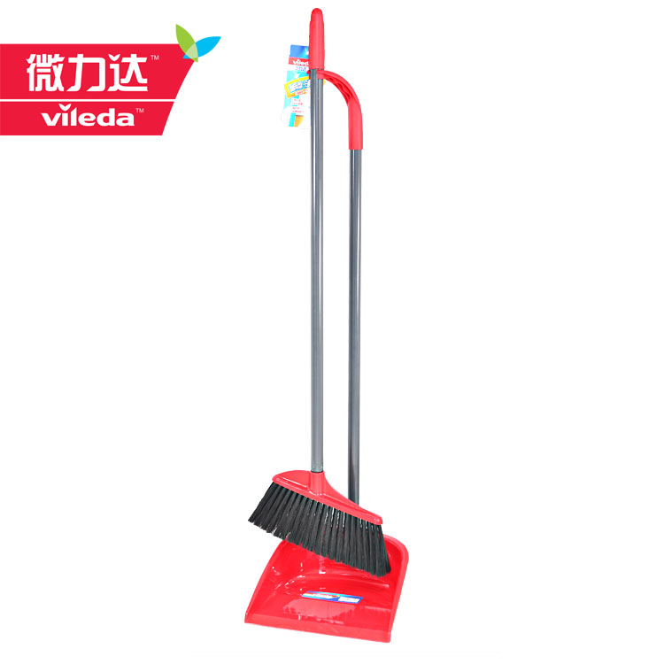 微力达耐用型扫把套装 扫帚簸萁垃圾斗笤帚畚箕 可折叠摆放