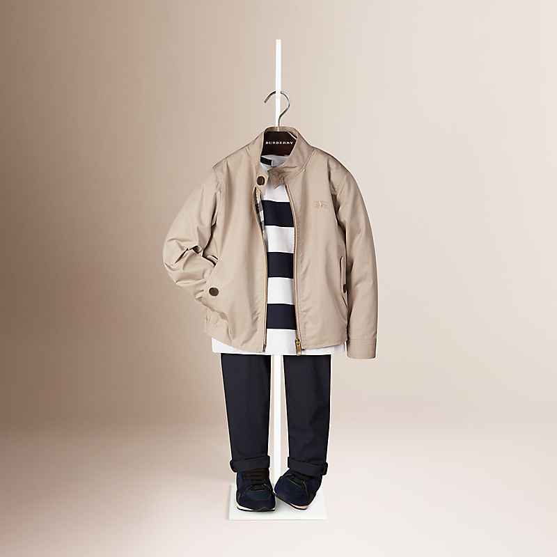 Burberry博柏利 格纹装饰轻便棉质夹克 39744511