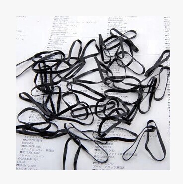 Black rubber band Late makeup exclusive black small rubber band Super-scratches oversized packaging about 700 strips