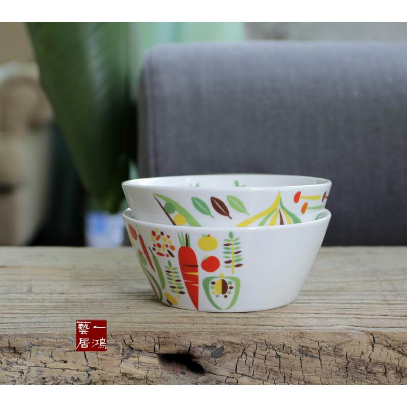 Yihong ceramic tableware export new bone china flower dried fruit small material baby bowl full